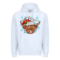 White christmas cow Premium Hoodie - MaliasSmallBusiness