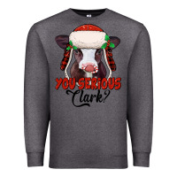 Charcoal Heather you serious clark baby cow Premium Sweatshirt - Jasminsmagicworld