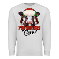 Dove Grey you serious clark baby cow Premium Sweatshirt - Jasminsmagicworld