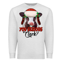 Oatmeal Heather you serious clark baby cow Premium Sweatshirt - Jasminsmagicworld
