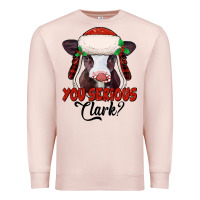 Pale Pink you serious clark baby cow Premium Sweatshirt - Jasminsmagicworld