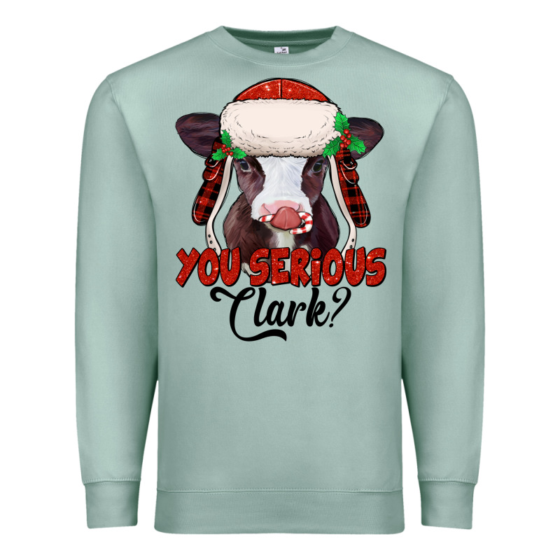 You Serious Clark Baby Cow Premium Sweatshirt by Jasminsmagicworld | Teevron