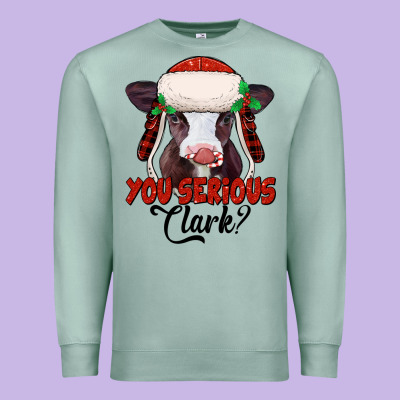 You Serious Clark Baby Cow Premium Sweatshirt Designed By Jasminsmagicworld
