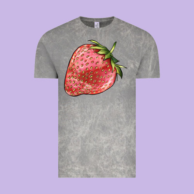 Strawberry Vintage Tee Designed By Barkaloodesign