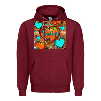 Burgundy teacher hearts Zipper Hoodie - JahusDesignShop