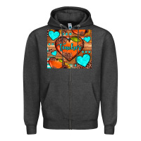 Charcoal Heather teacher hearts Zipper Hoodie - JahusDesignShop