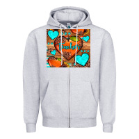Heather Grey teacher hearts Zipper Hoodie - JahusDesignShop