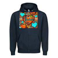 Navy teacher hearts Zipper Hoodie - JahusDesignShop