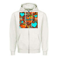 Oatmeal Heather teacher hearts Zipper Hoodie - JahusDesignShop