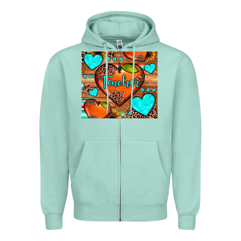 Teacher Hearts Zipper Hoodie by JahusDesignShop | Teevron