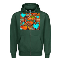Sports Green teacher hearts Zipper Hoodie - JahusDesignShop