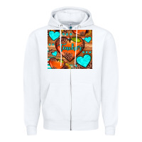 White teacher hearts Zipper Hoodie - JahusDesignShop