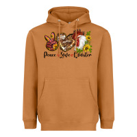 Meerkat Peace Love Rooster With Sunflower Heavyweight Hoodie - LillyAllenDesigns