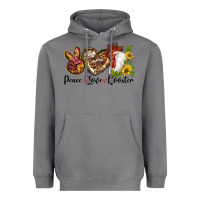 Storm Peace Love Rooster With Sunflower Heavyweight Hoodie - LillyAllenDesigns