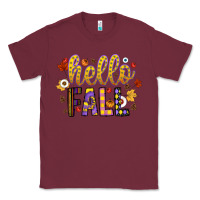 Burgundy hello fall Classic Tee - CowhideDigitalArt