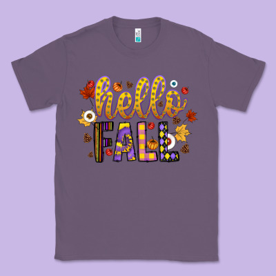 Hello Fall Classic Tee Designed By Cowhidedigitalart