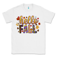 White hello fall Classic Tee - CowhideDigitalArt