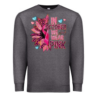 Charcoal Heather In october we wear pink Premium Sweatshirt - NancyCooperArtShop