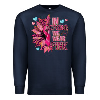 Navy In october we wear pink Premium Sweatshirt - NancyCooperArtShop