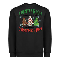 Black farm fresh christmas trees Heavyweight Sweatshirt - MaliasSmallBusiness