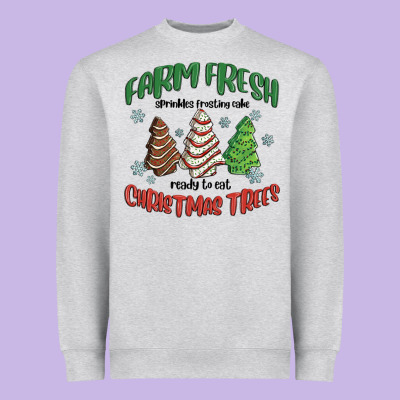 Heavyweight Sweatshirt farm fresh christmas trees