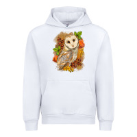 White Fall Owl Urban Hoodie - LillyAllenDesigns