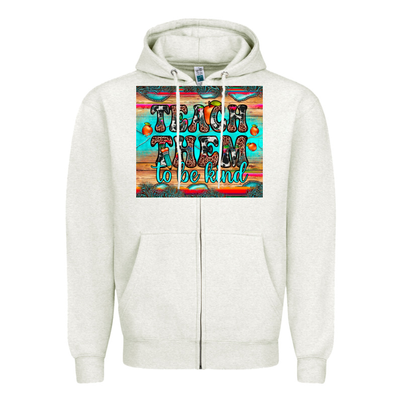 Teach Them To Be Kind Zipper Hoodie by JahusDesignShop | Teevron