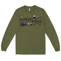 Army Green halloween Long Sleeve Tee - CowhideDigitalArt