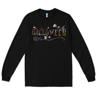 Black halloween Long Sleeve Tee - CowhideDigitalArt