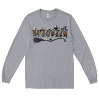 Heather Grey halloween Long Sleeve Tee - CowhideDigitalArt