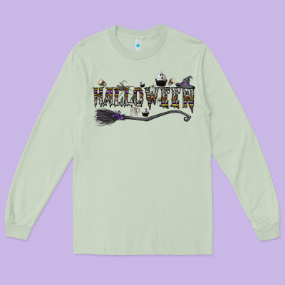 Halloween Long Sleeve Tee Designed By Cowhidedigitalart