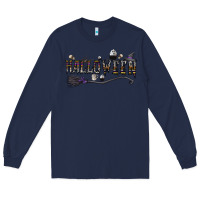 Navy halloween Long Sleeve Tee - CowhideDigitalArt