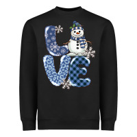 Black love snowman Heavyweight Sweatshirt - MaliasSmallBusiness