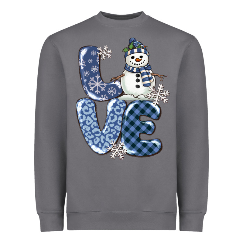 Love Snowman Heavyweight Sweatshirt by MaliasSmallBusiness | Teevron