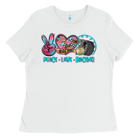 White peace love racing Ladies Tee - AdoDesignShop