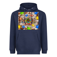 Navy autism mom Heavyweight Hoodie - BarkalooDesign