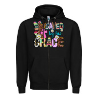 Black saved by his grace Zipper Hoodie - AdoDesignShop