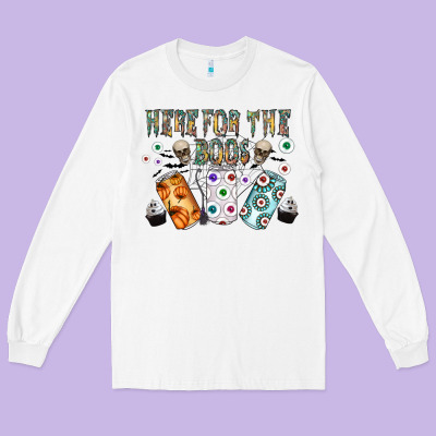 Here For The Boos Long Sleeve Tee Designed By Cowhidedigitalart