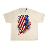 Sandshell leopard american flag lightning bolt Urban Heavy Tee - Zillion Design Studio