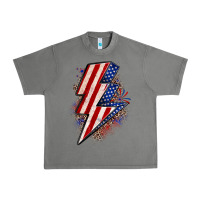 Tornado leopard american flag lightning bolt Urban Heavy Tee - Zillion Design Studio