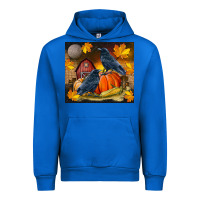 Cobalt Fall Crow Urban Hoodie - LillyAllenDesigns