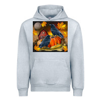 Heather Grey Fall Crow Urban Hoodie - LillyAllenDesigns