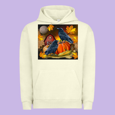 Fall Crow Urban Hoodie Designed By Lillyallendesigns