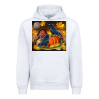 White Fall Crow Urban Hoodie - LillyAllenDesigns