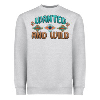 Heather Grey wanted and wild Heavyweight Sweatshirt - MaliasSmallBusiness