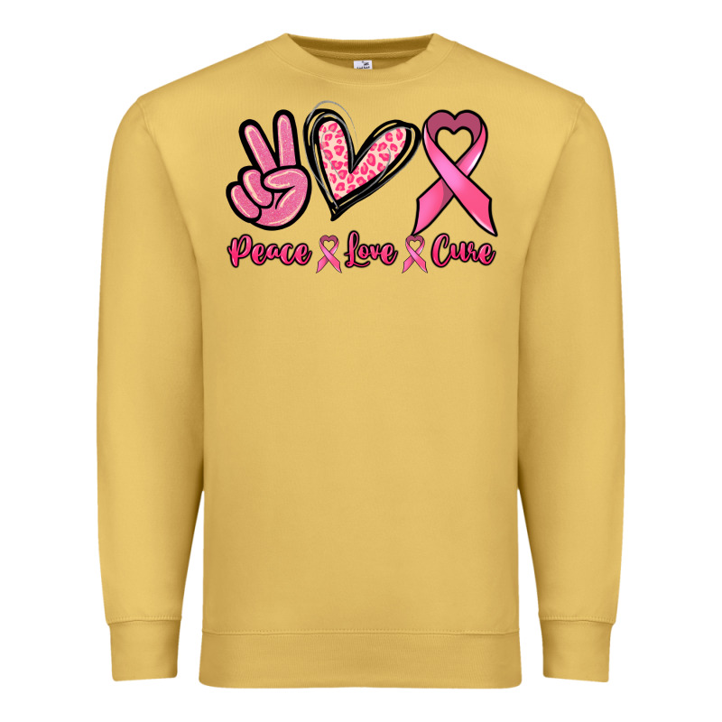Peace Love Cure Premium Sweatshirt by NancyCooperArtShop | Teevron