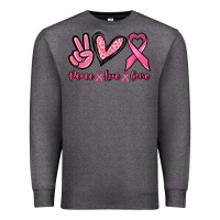 Charcoal Heather Peace love cure Premium Sweatshirt - NancyCooperArtShop
