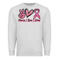 Dove Grey Peace love cure Premium Sweatshirt - NancyCooperArtShop