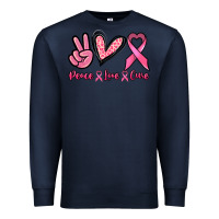 Navy Peace love cure Premium Sweatshirt - NancyCooperArtShop