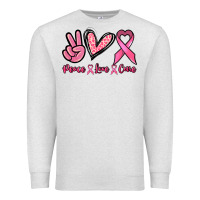 Oatmeal Heather Peace love cure Premium Sweatshirt - NancyCooperArtShop